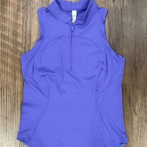 Lululemon quarter zip Sleeveless tank size 0